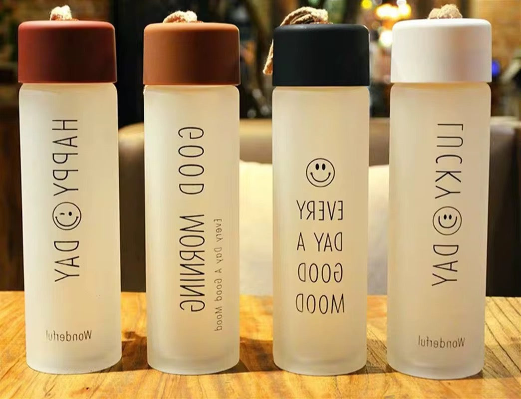 360ml Frosted Glass Water Bottle #GB2008