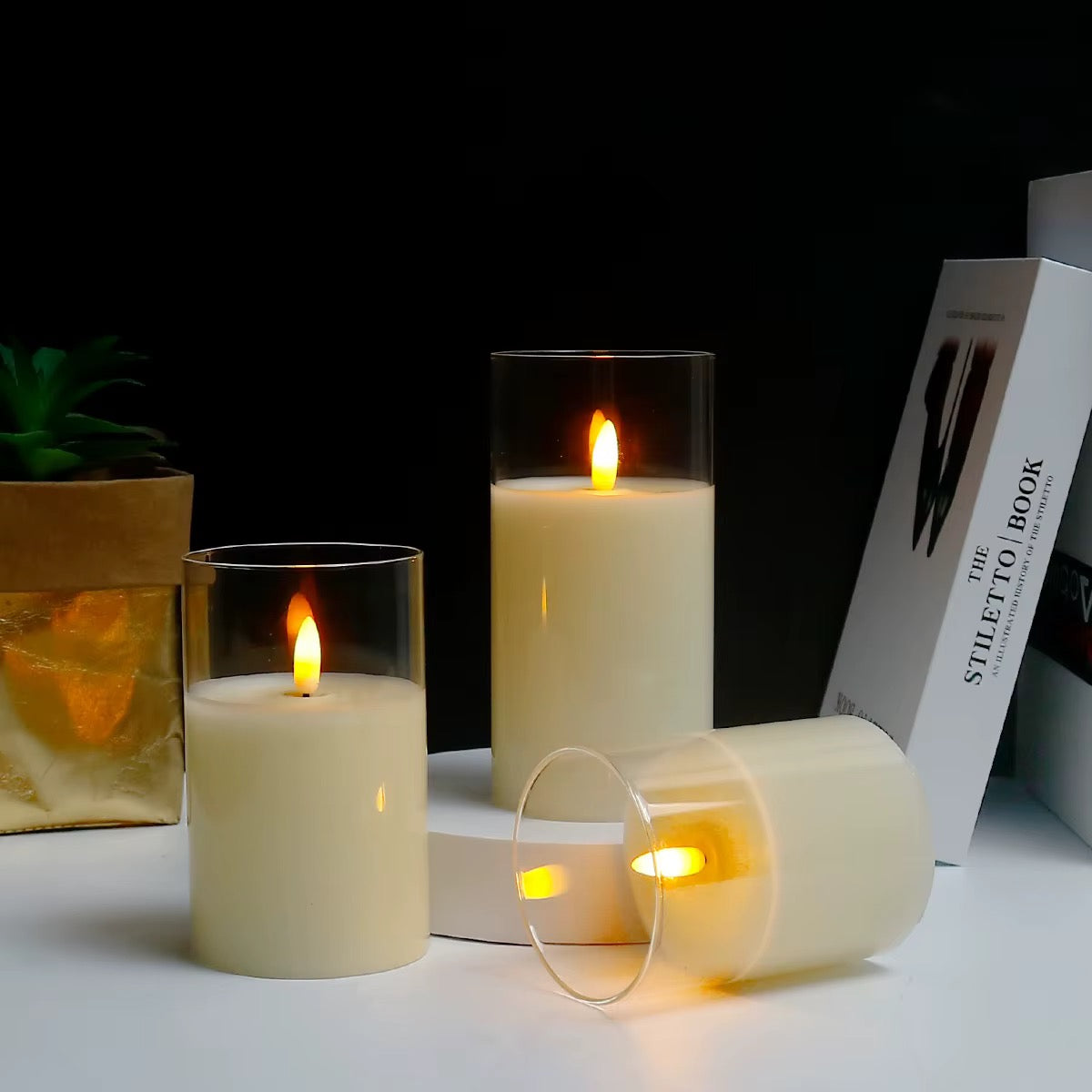 LED Pillar Candles – 3 Sizes #EC4090