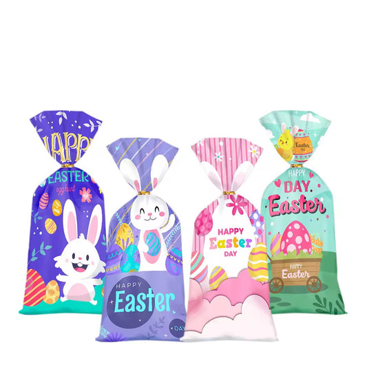 X50pcs/pack - Easter Rabbit Packaging Bag Happy Easter Day OPP Bag #OB1939