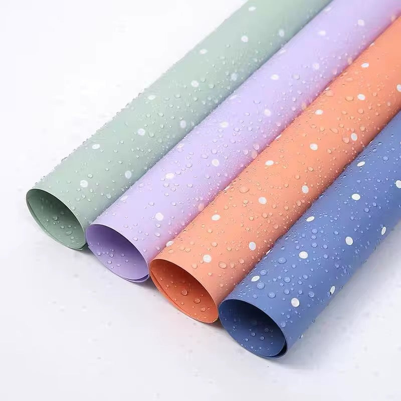60x57cm Polka Dot Flower Wrapping Paper #WP4081
