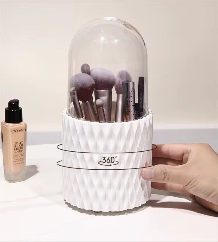 Portable 360 Rotating Makeup Brush Storage Box #MB2011
