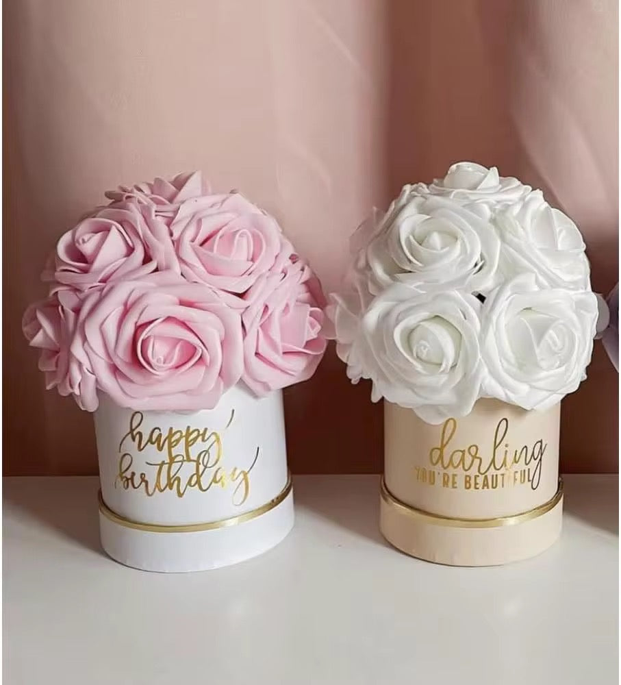 Luxury Round Gift Box with Gold Rim #GB2648