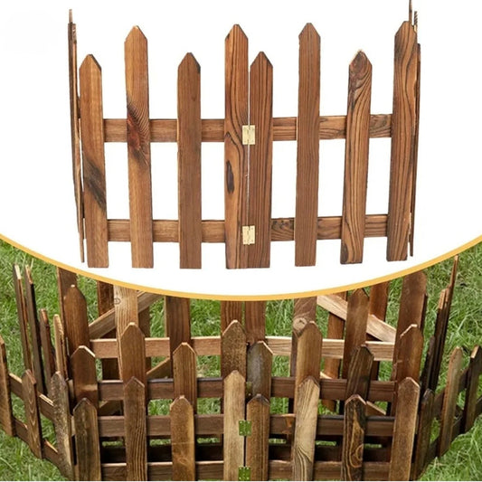 Christmas Tree Fence – Decorative Wooden-Style Barrier #CT4339