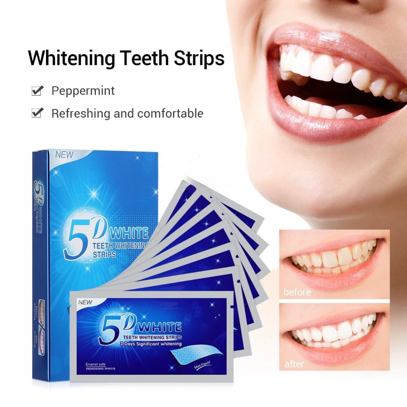 5D Teeth Whitening Strips #TF035