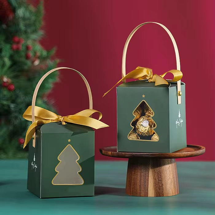 X6pcs Christmas Box With Handle #CB2305