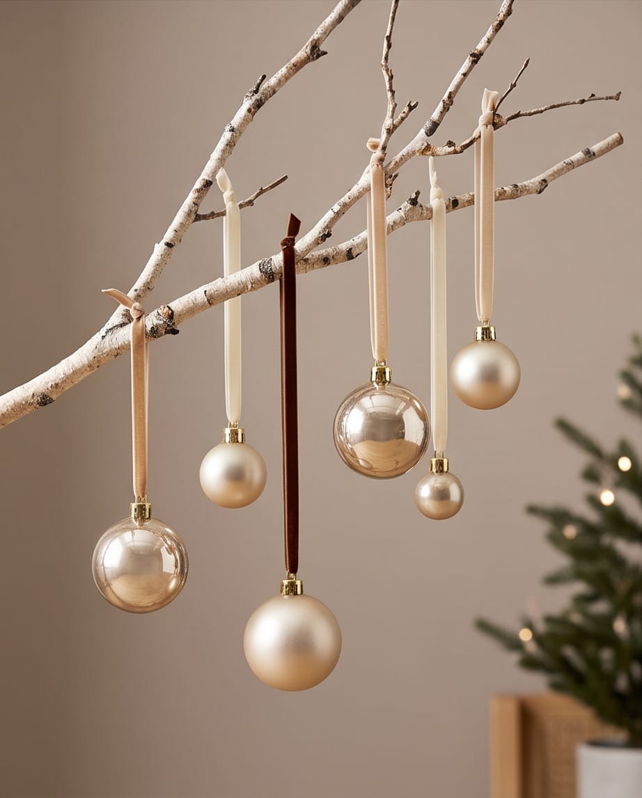 Set of 56 Gold & Champagne Christmas Ball Ornaments – Mixed Sizes #CD4533
