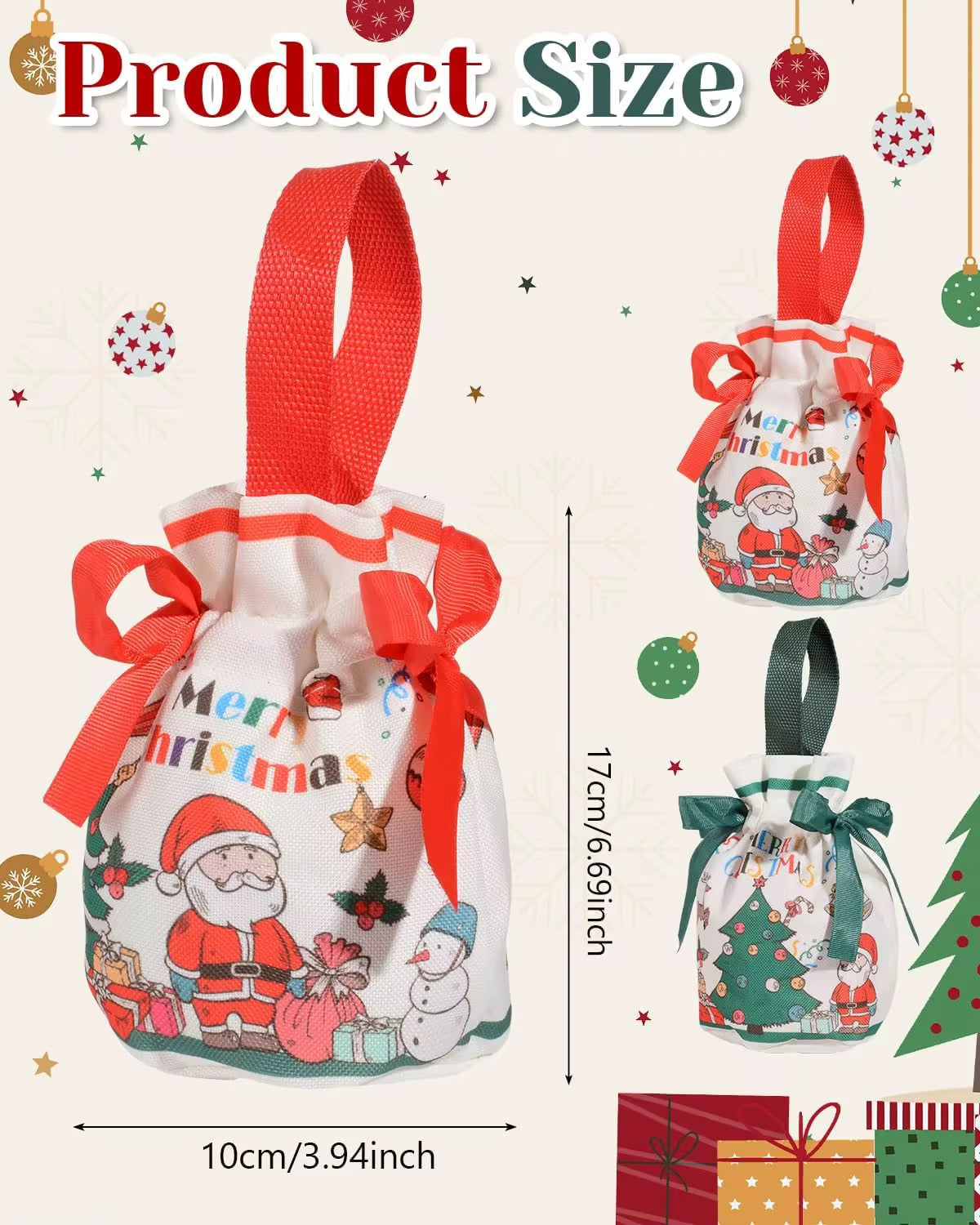 Fabric Christmas Bags  #FB2208