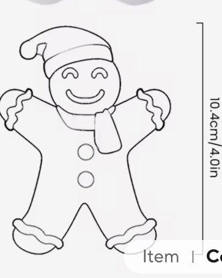 Gingerbread Man Silicone Mold #SM2318