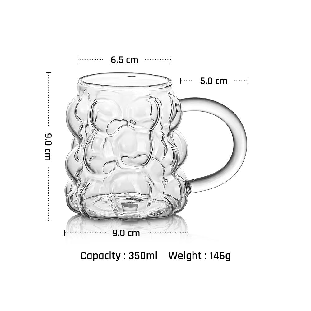 350ml Bubble Glass Mug #GM3962