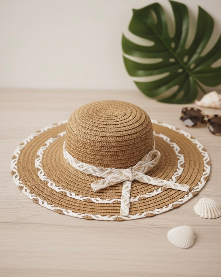 Women’s Elegant Straw Sun Hat #SB3831