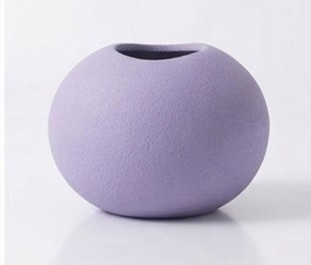 Round Matte Ceramic Vase – Modern Minimal Home Décor #CV3225