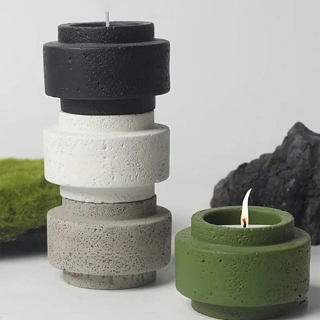 Modern Cement Candle Holder #CV3988