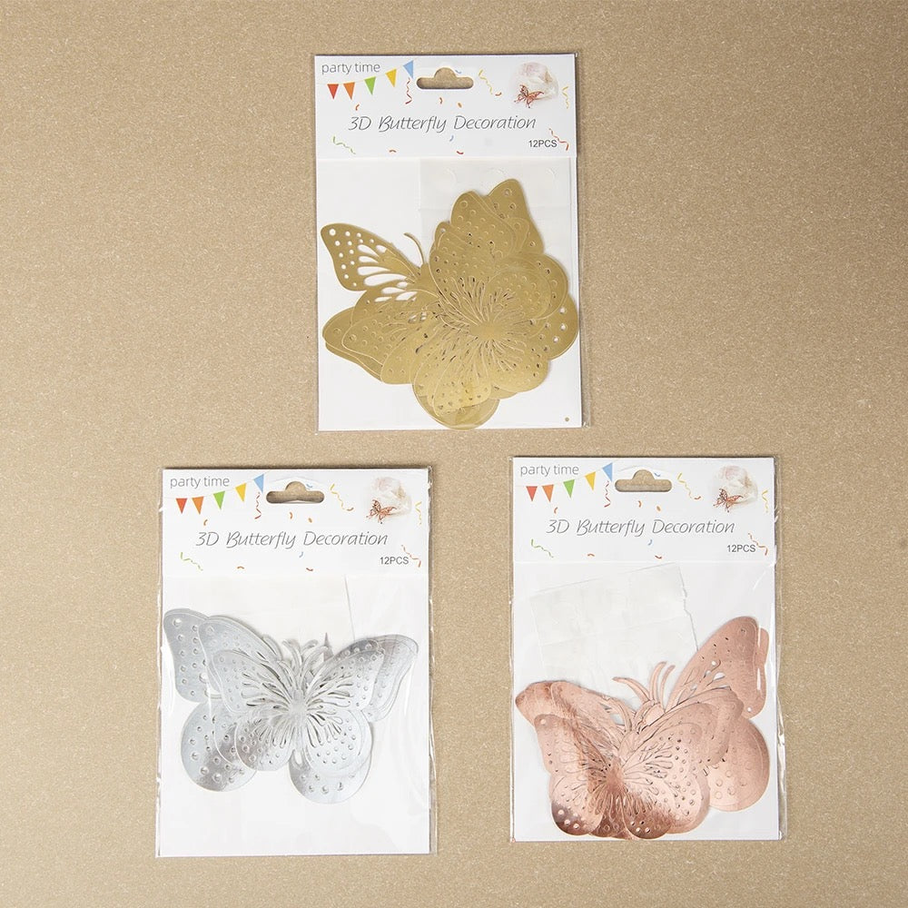 3D Butterfly Decoration x12pcs #GB1232
