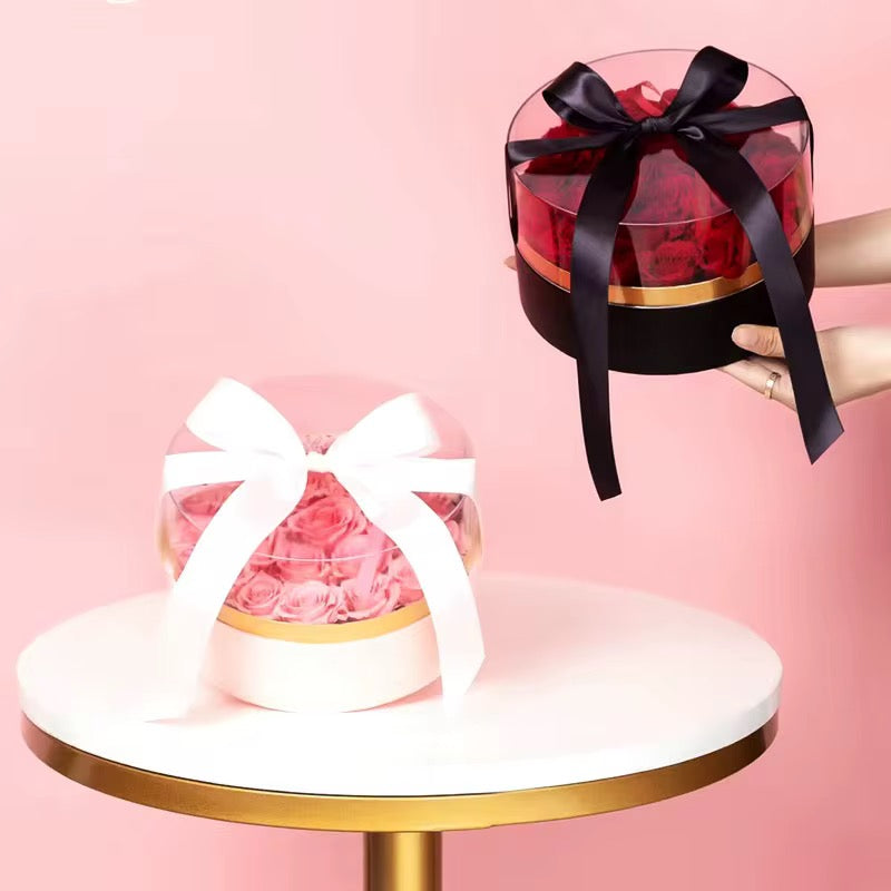 2pcs/Set - Circle Shape Acrylic Top Gift Box #GB2213