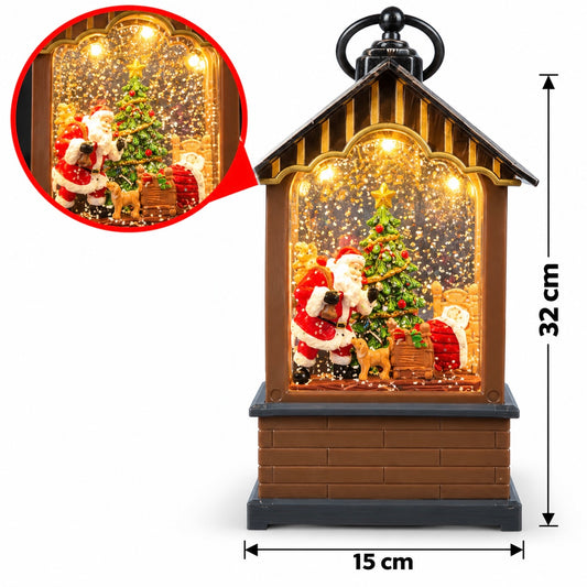 Christmas LED Water Lantern – Santa & Christmas Tree (32 cm) #CD4485