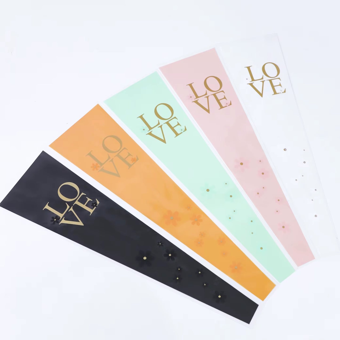 X12pcs LOVE Flower Bouquet Wrapping Sleeve – 56 cm #WP3980