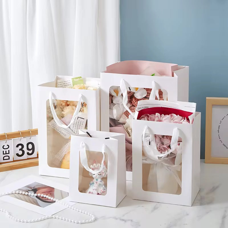 X12pcs Carton Bags With Window#CB2004