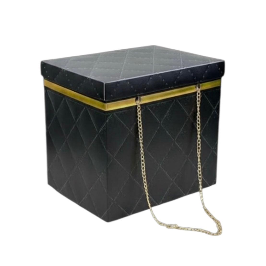 Luxury Flower Box with Chain Handle 17x13x15cm #FB2690