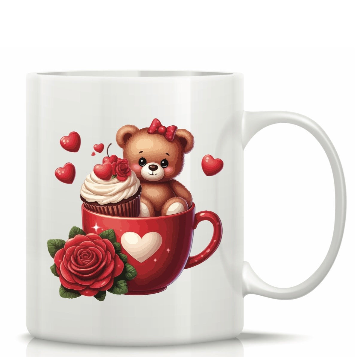 Printed Glass Mug with Cute Illustrations #GM3065