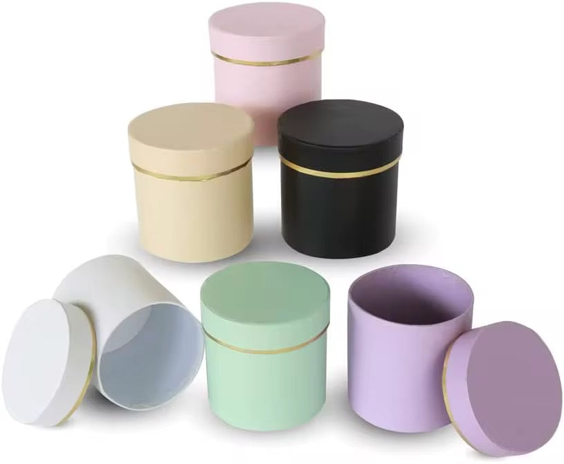 Luxury Round Gift Box with Gold Rim #GB2648