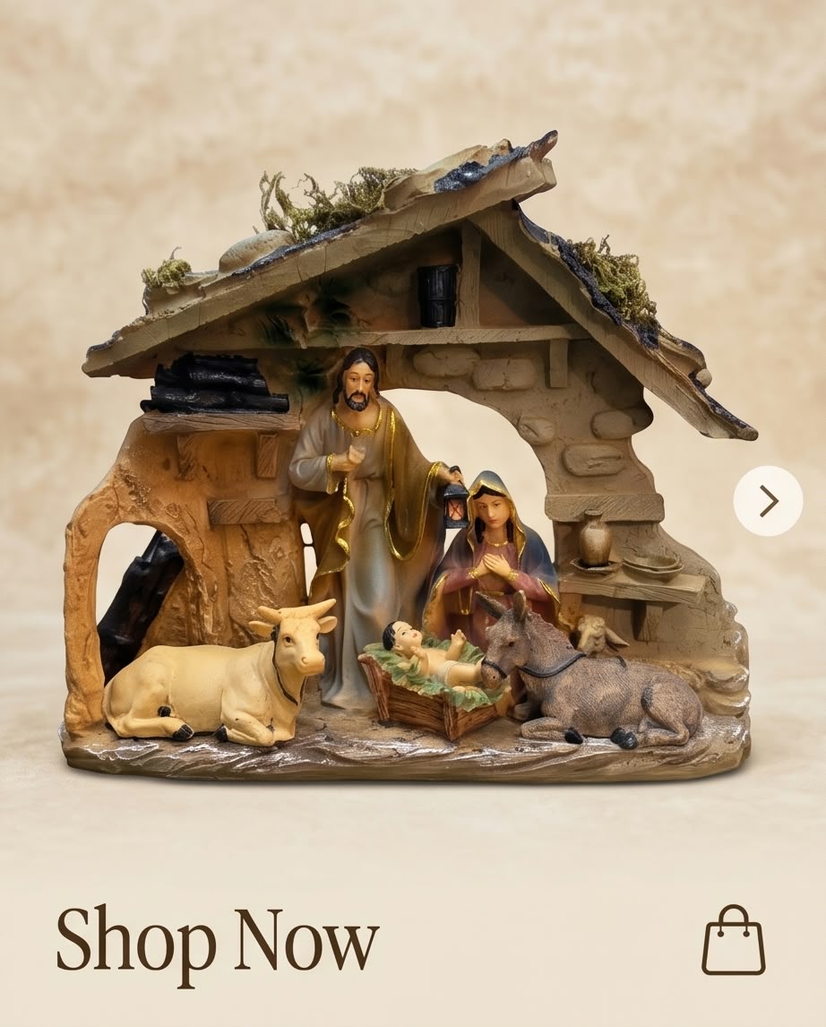 Polyresin Christmas Nativity Scene Figurine #CD4395