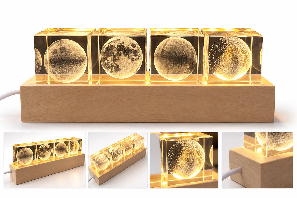 18cm LED Moon Phase Crystal Light #CL4270