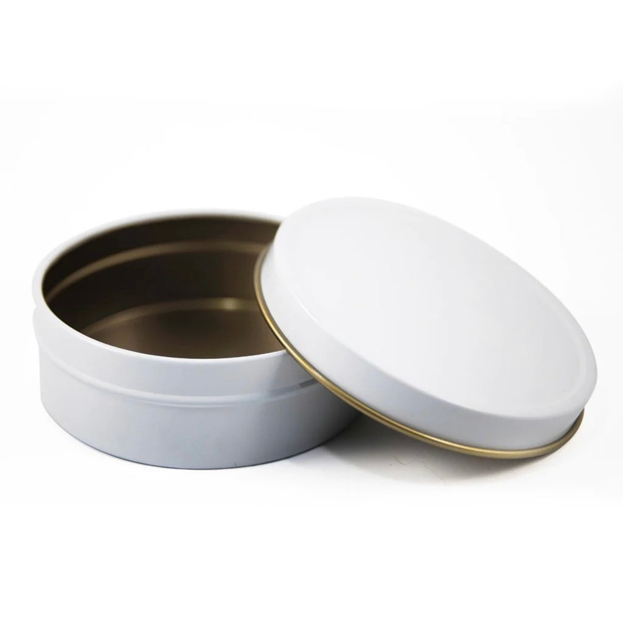 Candle Tin Jar White Color #AJ1169