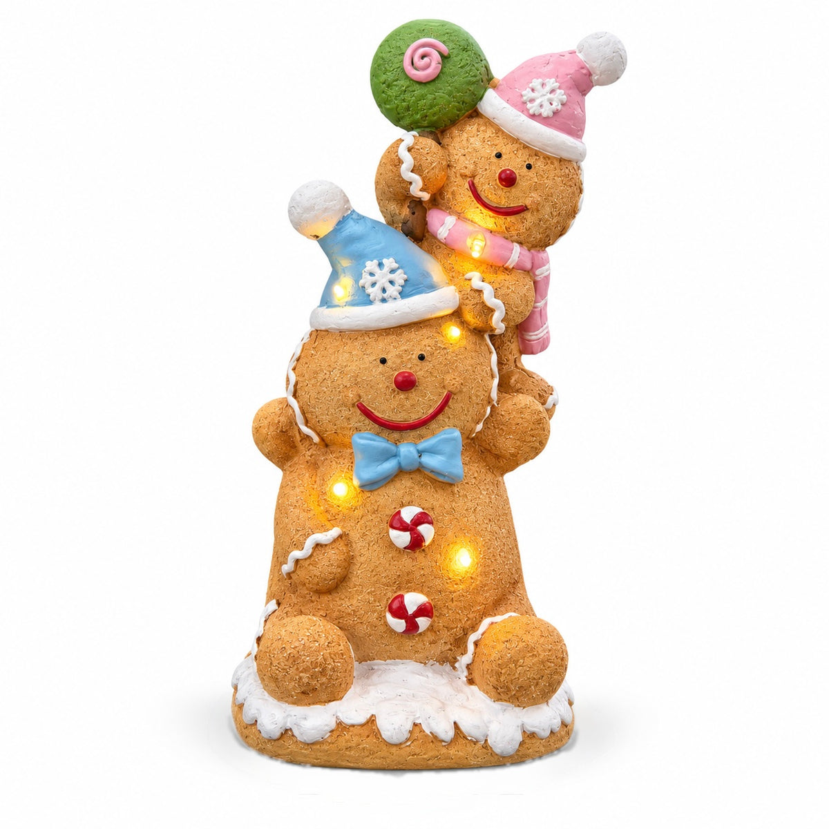 Light-Up Christmas Gingerbread Couple Decoration – 45cm #CD4553