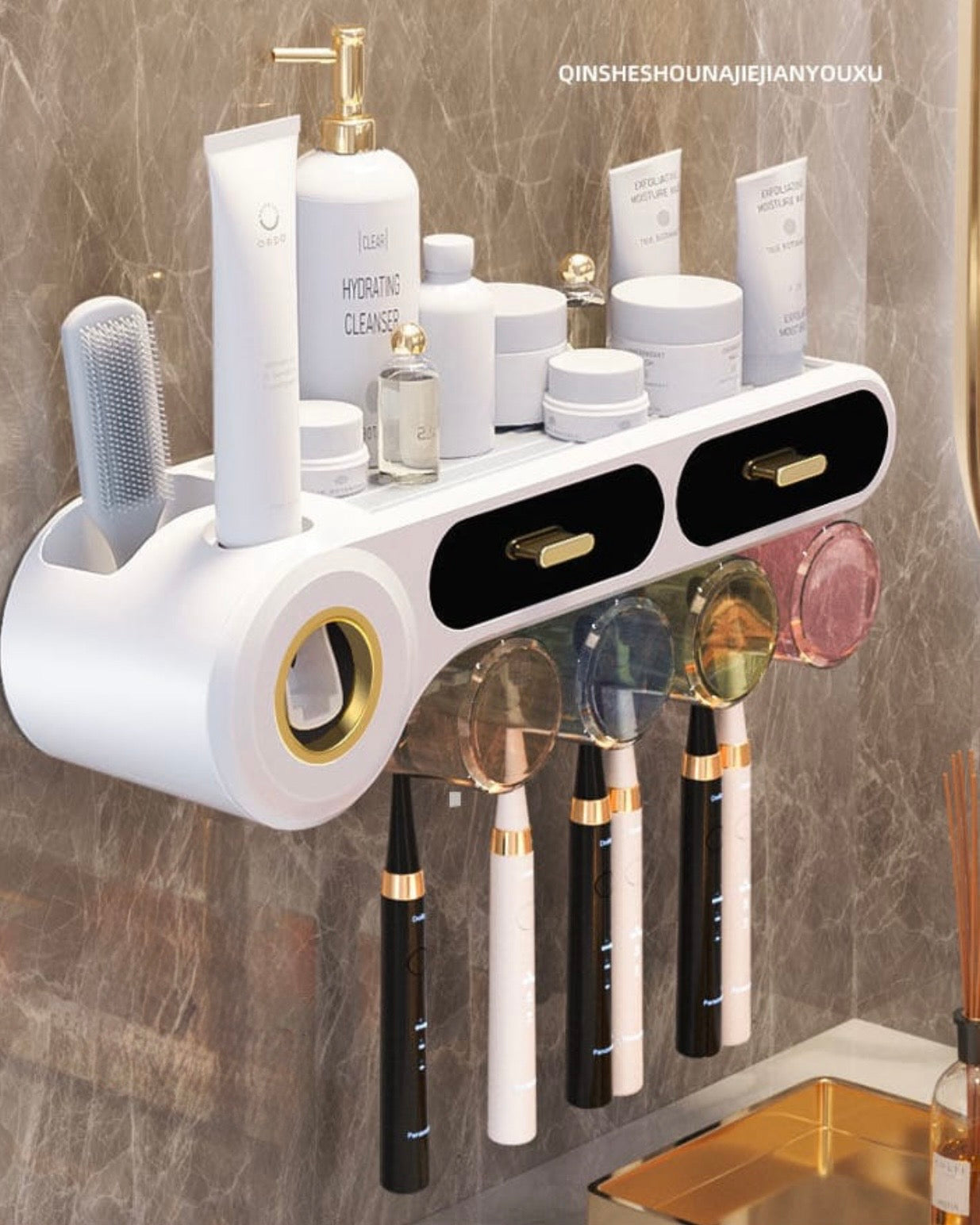 Slim Toothbrush/Toothpaste Holder #TF025