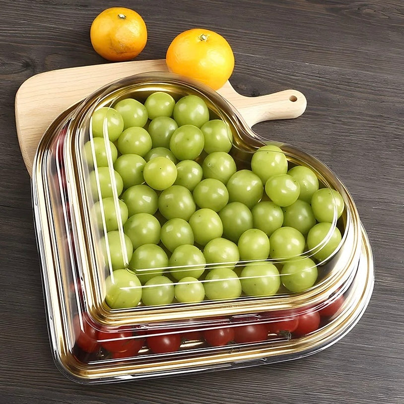 Heart Shape plastic Food Box #FB1665