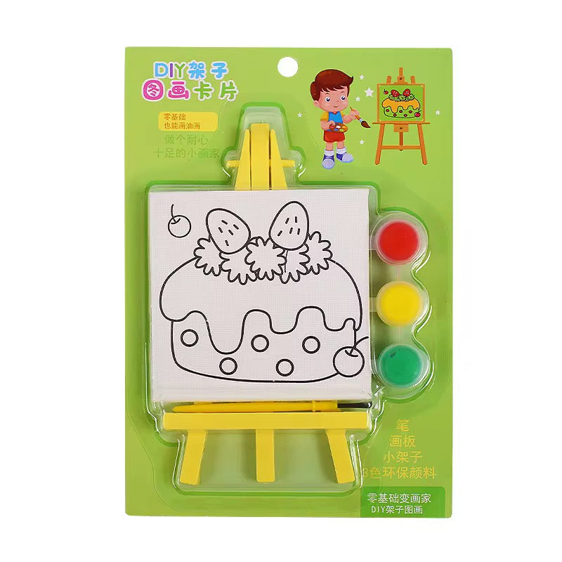 Kids DIY Painting Set with Mini Easel & Paints #CB2635