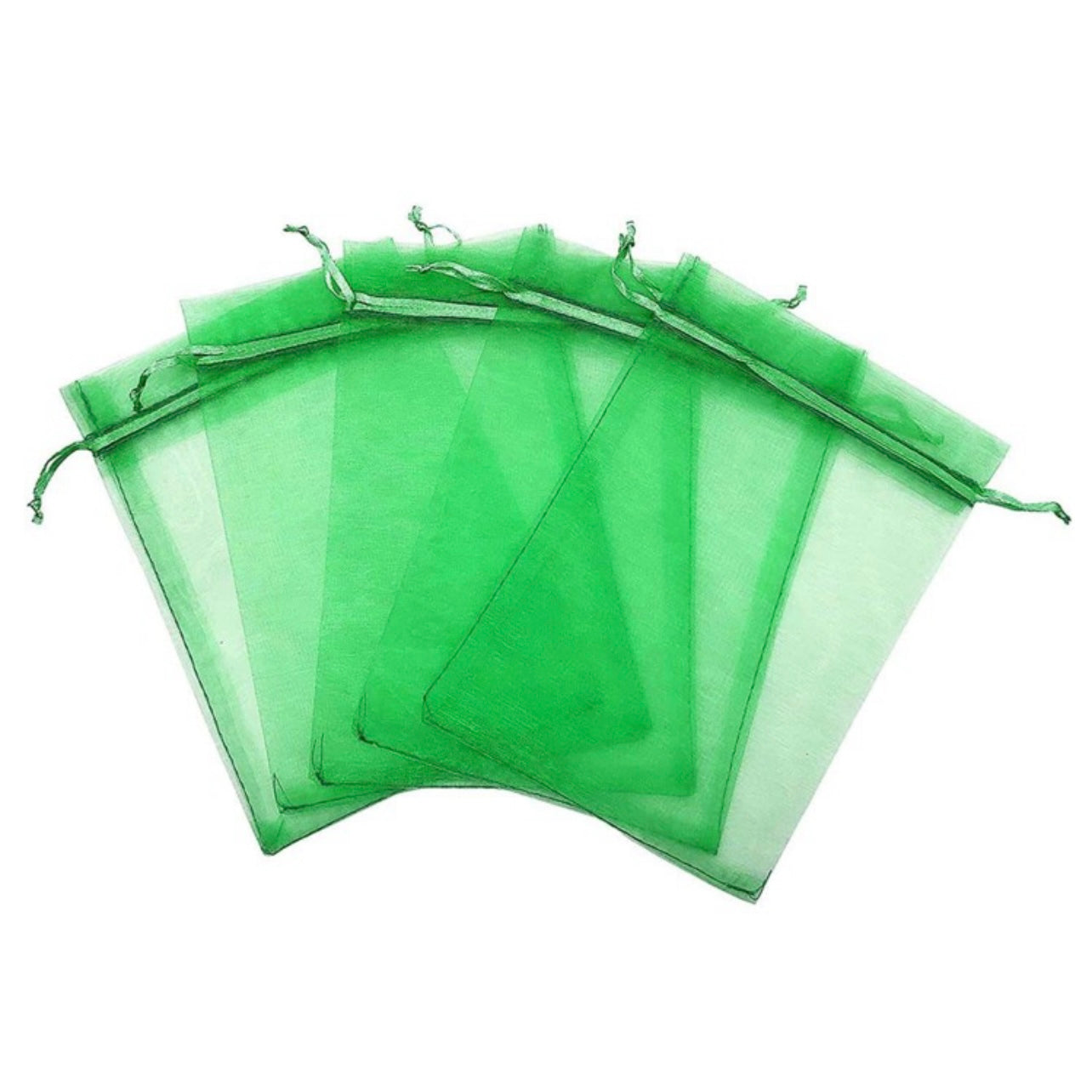 Green Organza Bag x12pcs
