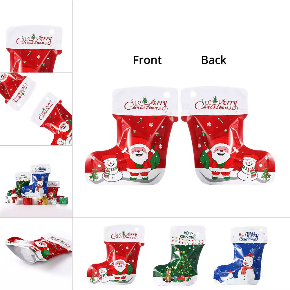 X12pcs Christmas Bag With Zipper #CB2309
