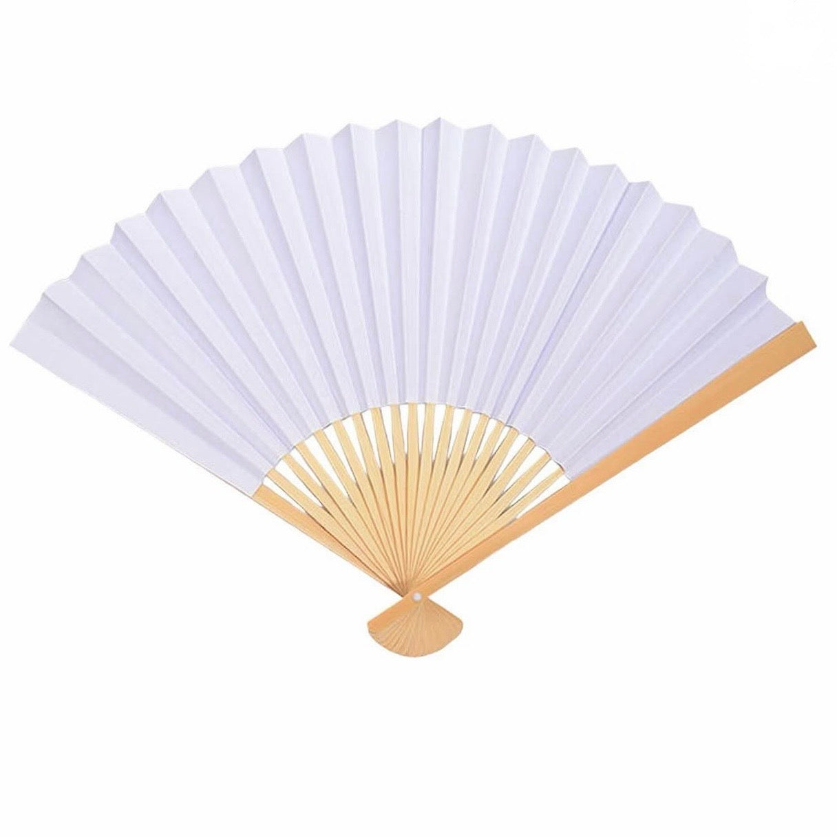 White Bamboo Handheld Fans Vintage #HF3279