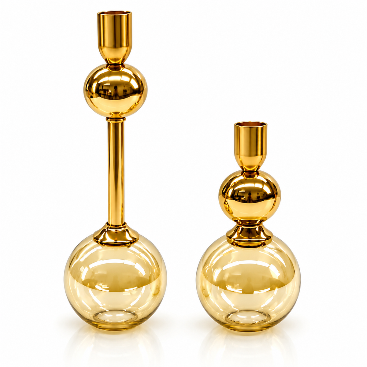 Gold Ball Design Candle Holders #CH4217