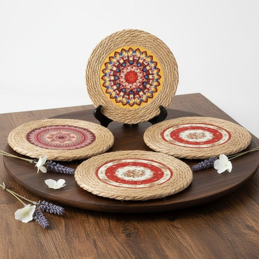 Round Jute Decorative Placemat – 30 cm #JP3969