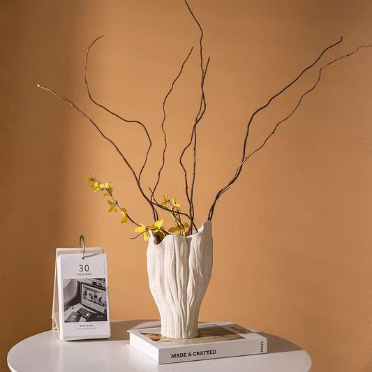 White Artistic Ceramic Vase #CV3977
