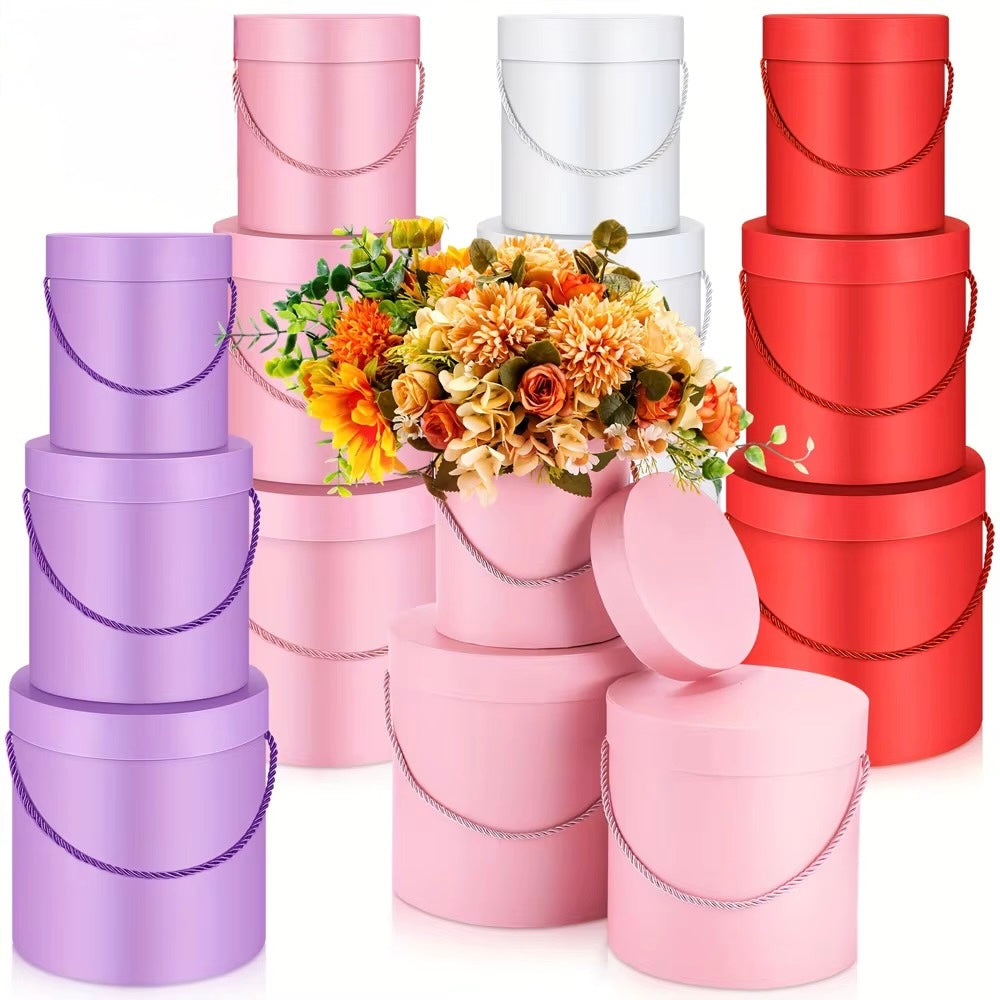Round Flower Gift Box Set – 3 Pieces #GB4319