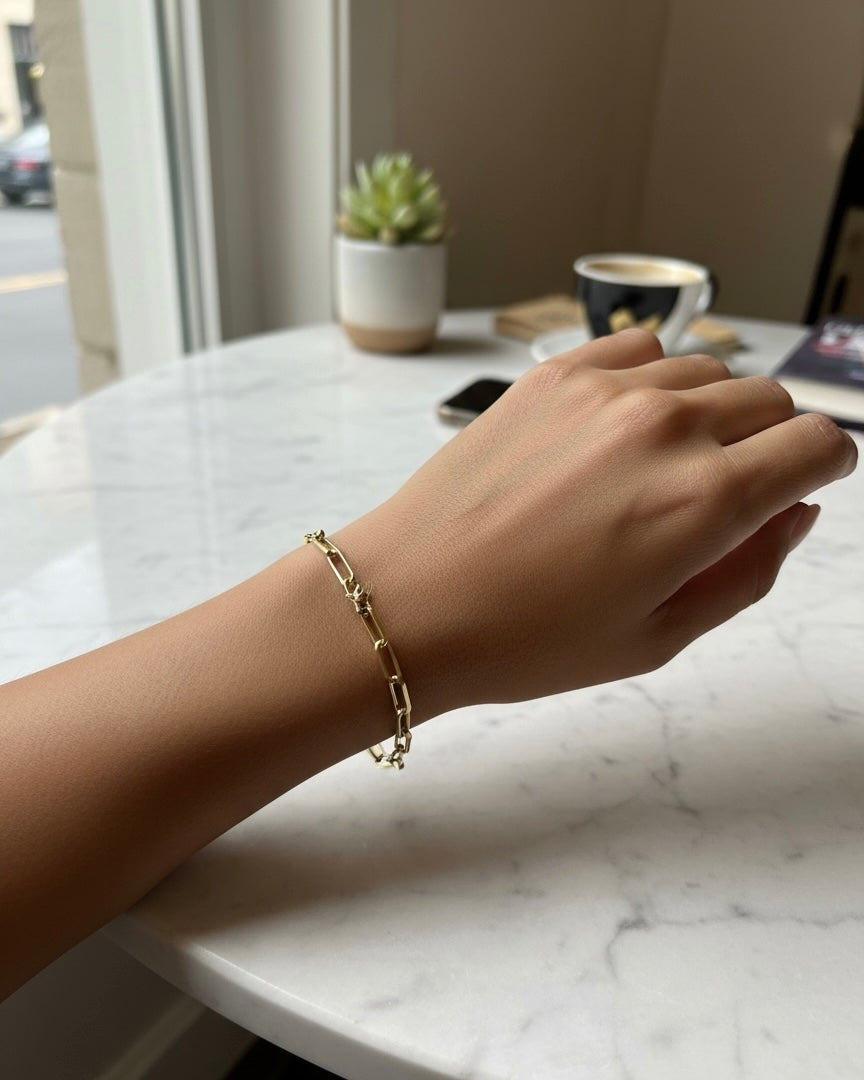 18K Gold Plated Clover Bracelet #GB3863