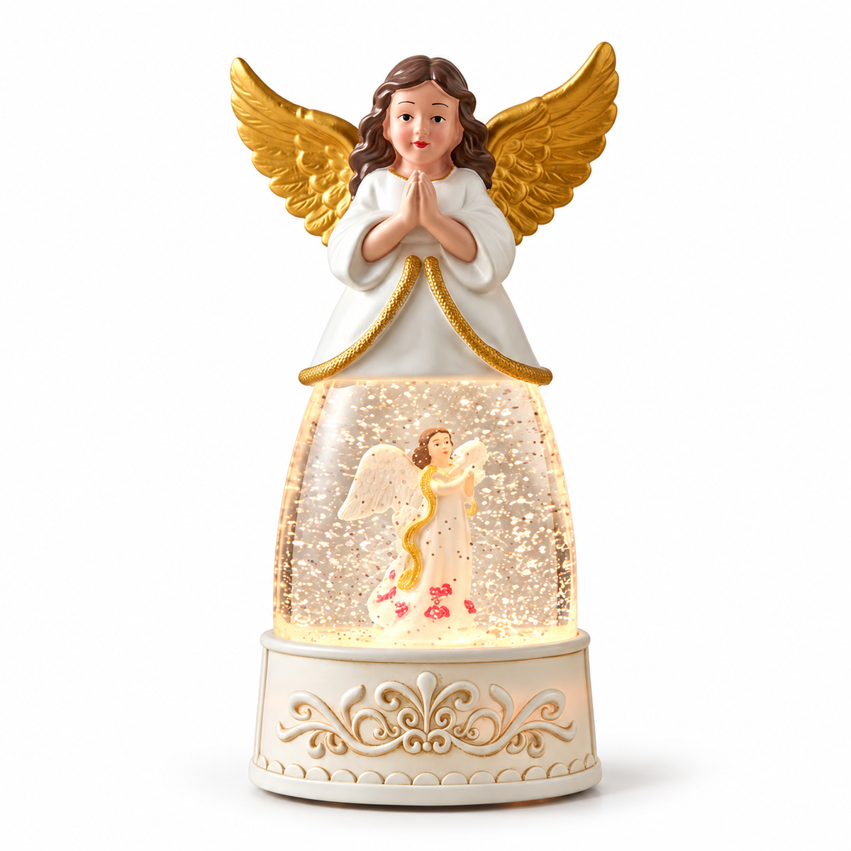Illuminated Christmas Angel Snow Globe #CD4399
