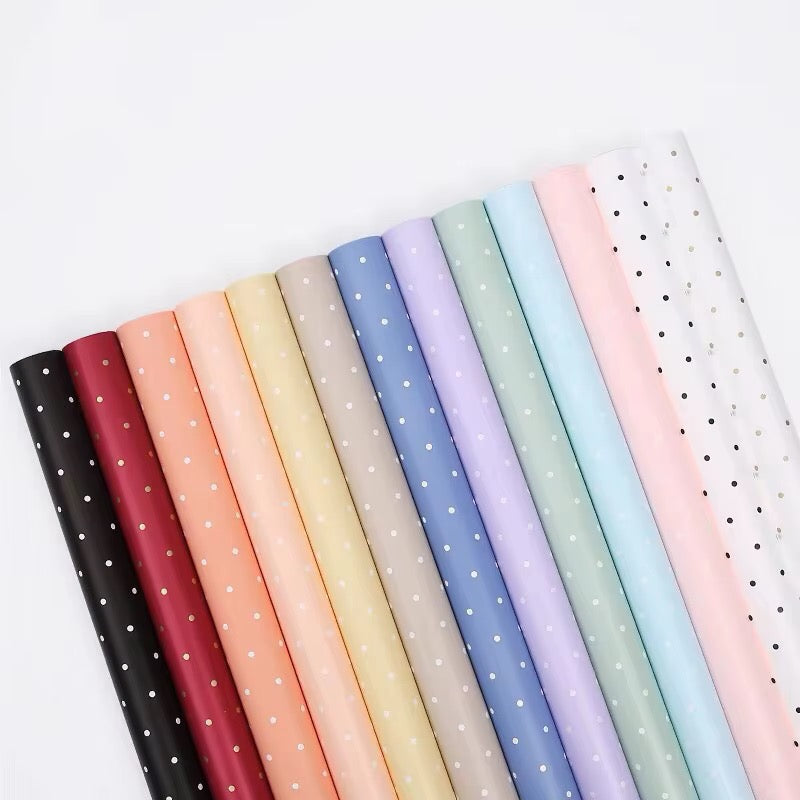 60x57cm Polka Dot Flower Wrapping Paper #WP4081