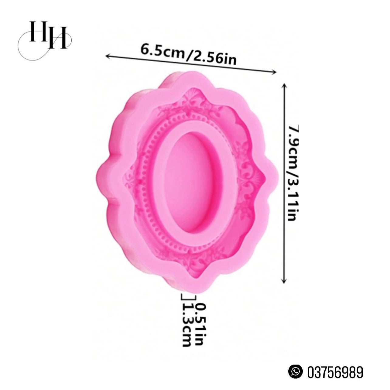 Mirror Frame Silicone Mold #SM1283