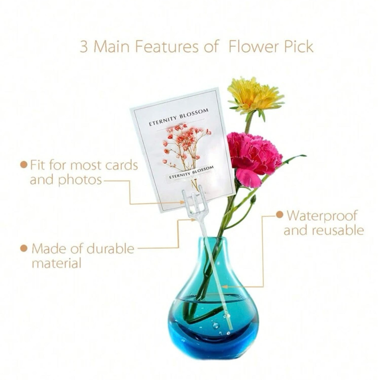 Flower Pick Card Holder x12pcs #CH1077