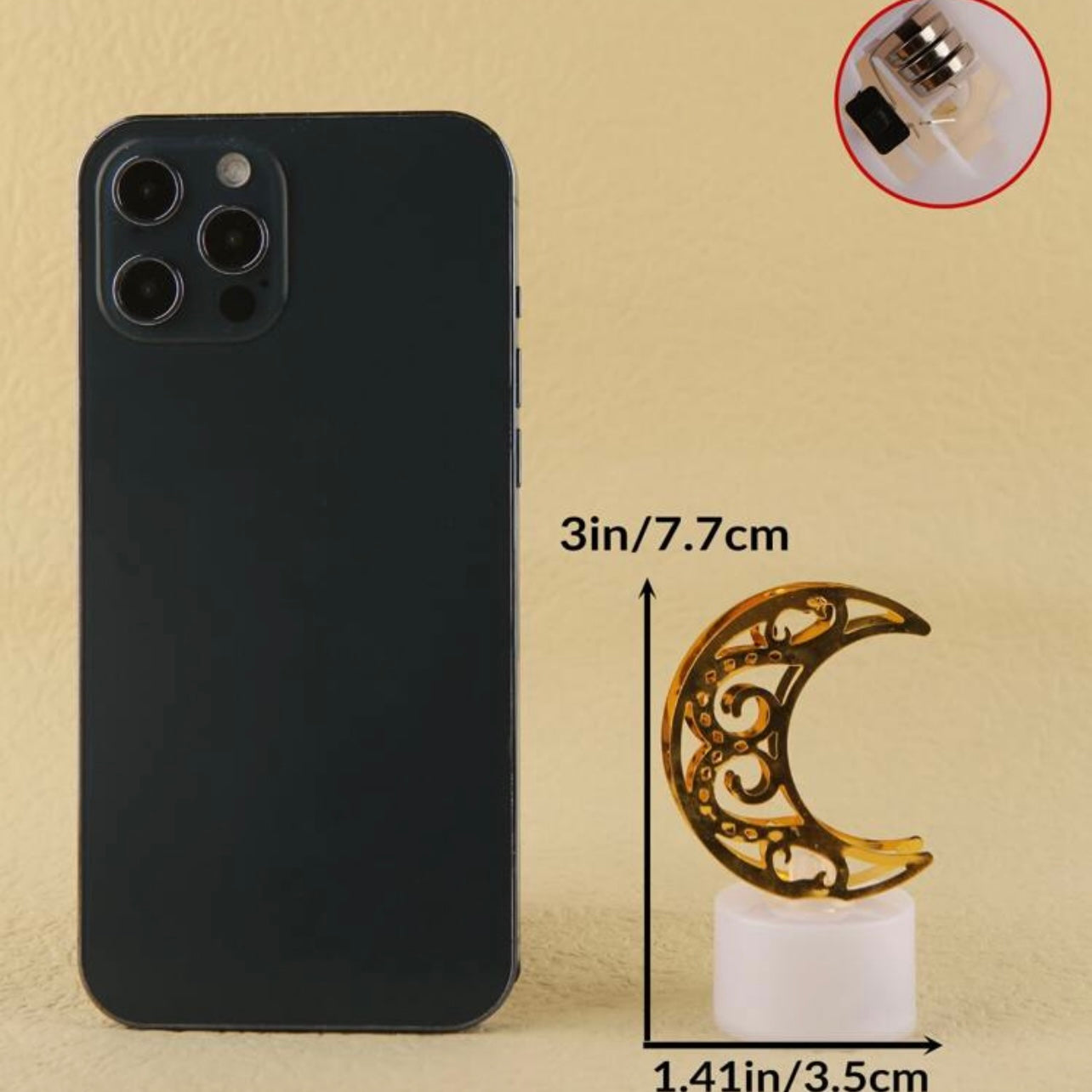 1pc Mini Moon Shaped Electronic Candle Light #RT1564