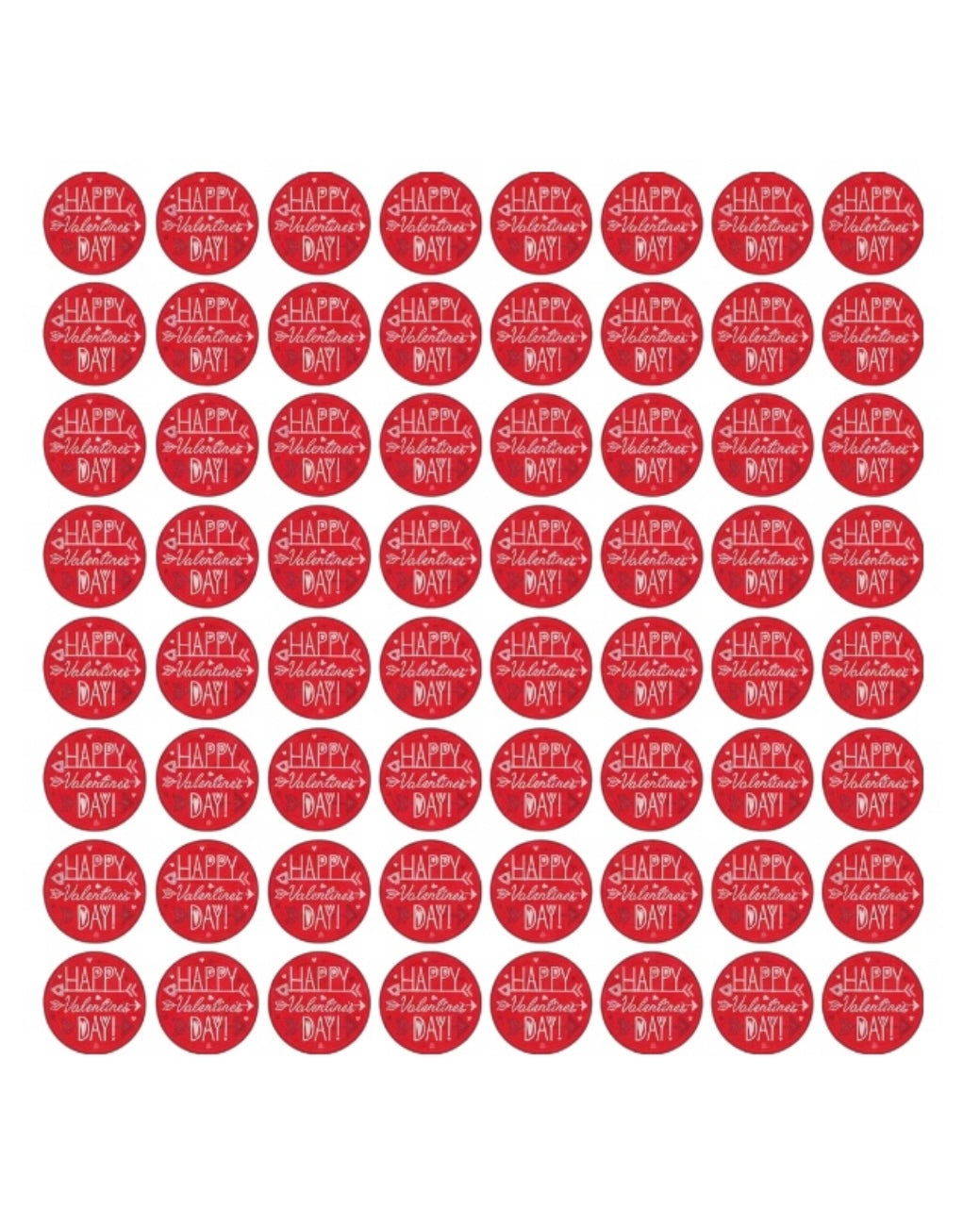 4cm x60pcs Valentine’s Stickers #VS2584