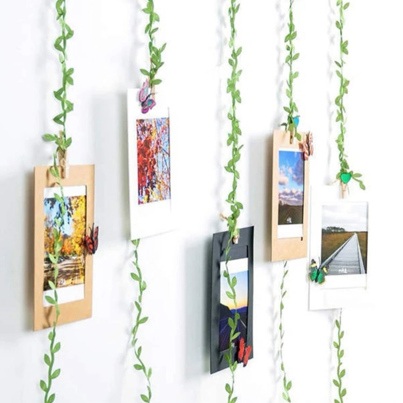 10m Green Leaves Ribbon #LR1061