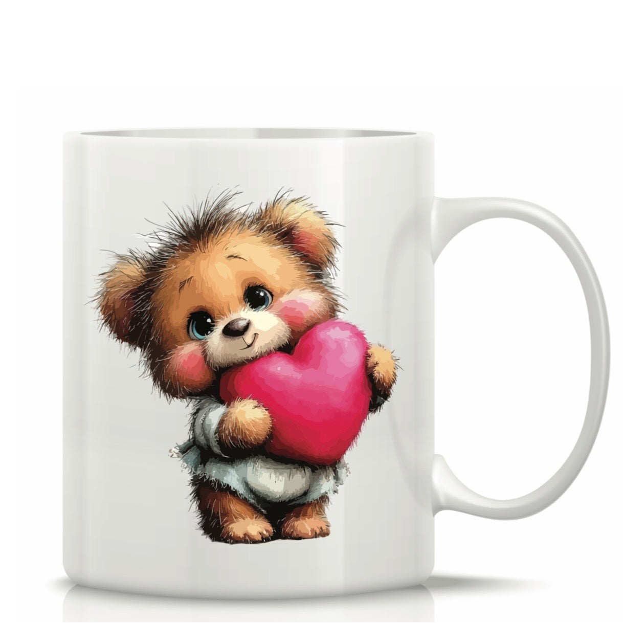 Printed Glass Mug with Cute Illustrations #GM3032