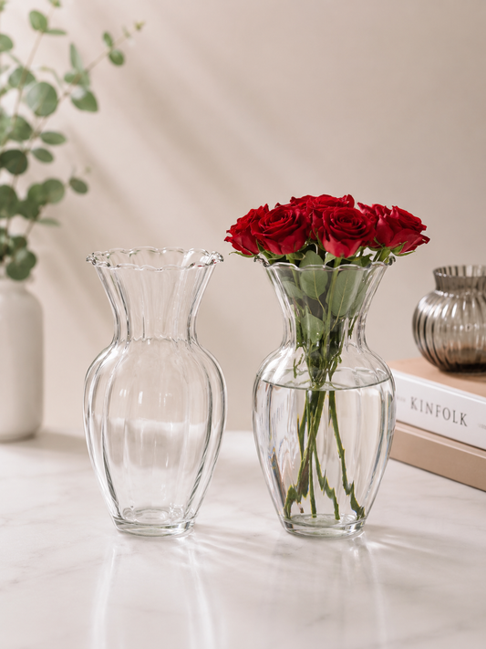 Lamar Lines Glass Vase Set – 2 Pieces #GV3931