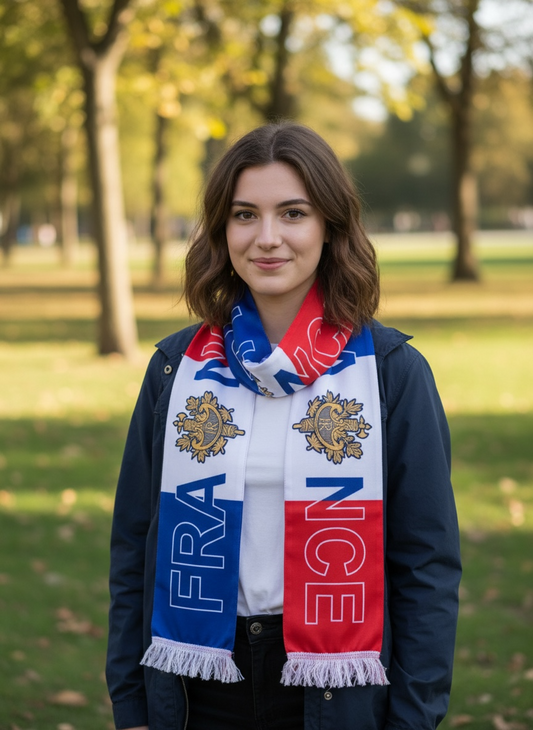 France Fan Scarf – 143 × 14 cm #FS3260