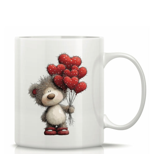 Printed Glass Mug with Cute Illustrations #GM3029